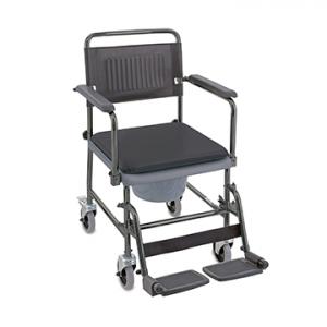 sedia WC tecno antracite con ruote frenanti grigio scuro